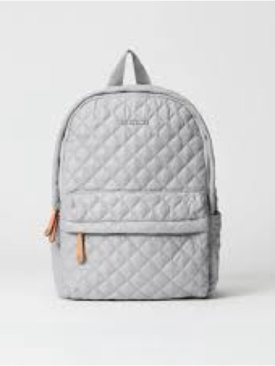 MZ Wallace Handbags - MZ WALLACE QUILTED Dove Grey Small Metro Backpack Silver Accents
